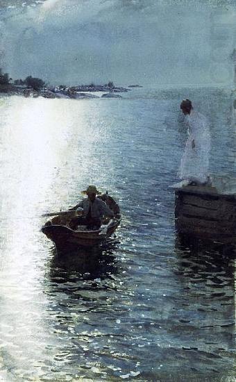 Anders Zorn Sommervergnugen china oil painting image